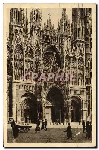 Cartes postales Rouen Saint Inferieure Facade de la Cathedrale