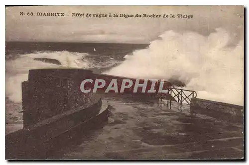 Ansichtskarte AK Biarritz Effet de cague a la Digue du ocher de la Vierge