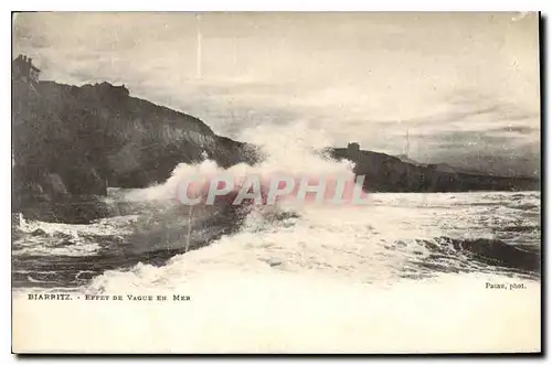 Ansichtskarte AK Biarritz Effet de Vague en Mer