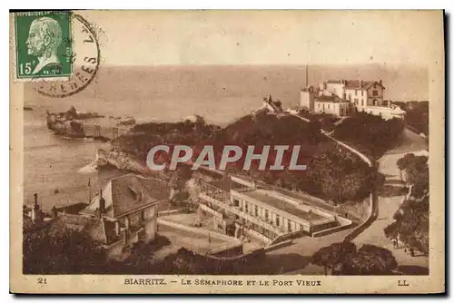 Ansichtskarte AK Biarritz La Semaphore et le Port Vieux
