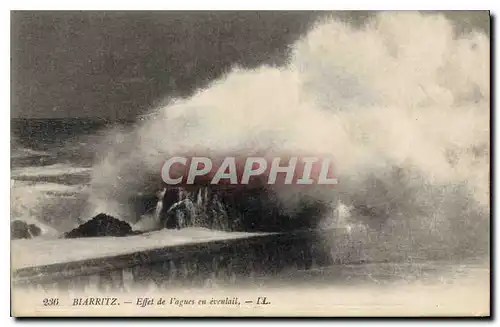 Cartes postales Biarritz Effet de Vagues en evenlail