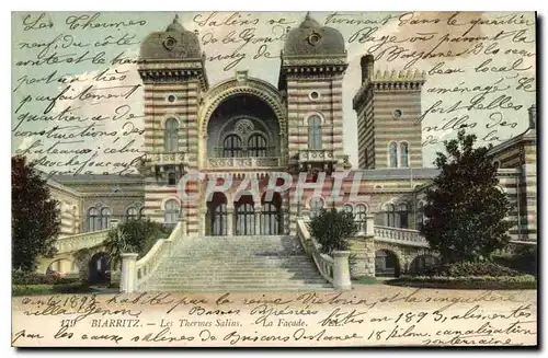 Cartes postales Biarritz Les Thermes Salins La Facade