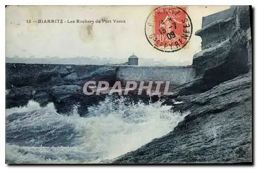 Cartes postales Biarritz Les Rochers du Port Vieux