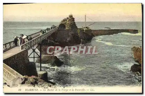 Cartes postales Biarritz Le Rocher de la Vierge et la Passerelle