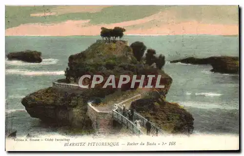 Cartes postales Biarritz Pittoresque Rocher du Basta