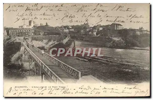 Cartes postales Biarritz L'Atalaye et le Port Vieux