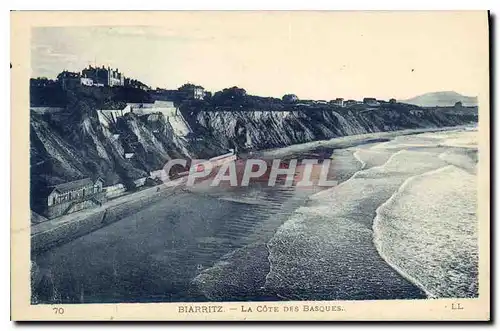 Cartes postales Biarritz La Cote des Basques