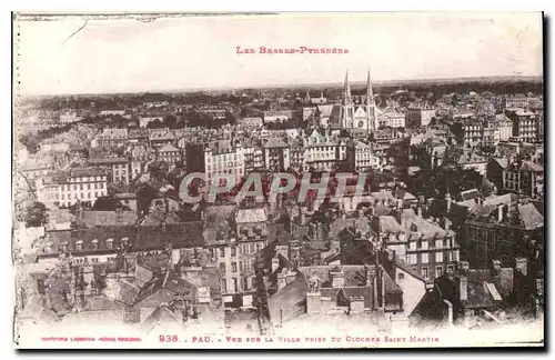 Cartes postales Pau Vue Sur La ville prise du Clocher Saint Martin