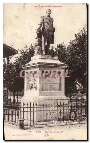 Cartes postales Pau Statue Henri IV