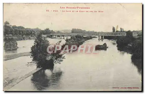 Cartes postales Pau Le Gave et le Pont de Fer du Midi