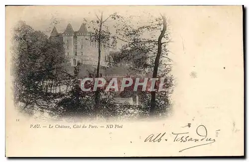 Cartes postales Pau La Chateau Cote du Parc