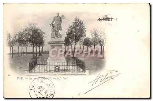 Cartes postales Pau Statue Henri IV