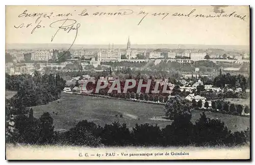 Cartes postales Pau Vue panoramique prise de Guindalos