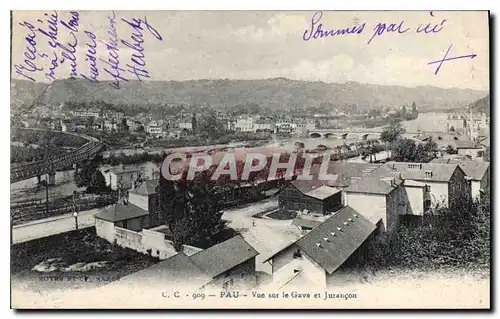 Cartes postales Pau Vue sur le Gave et Jurancon