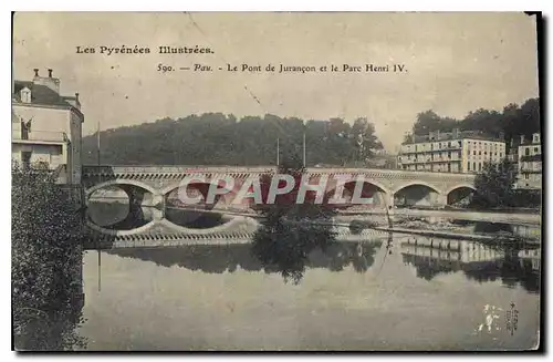 Ansichtskarte AK Pau Le Pont de Jurancon et le Parc Henri IV