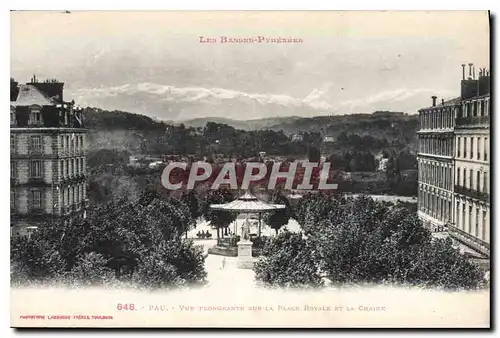 Cartes postales Pau Vue Plongeante sur la Place Royale et la Chaine