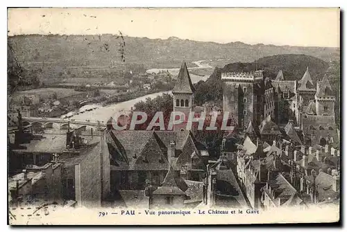 Ansichtskarte AK Pau Vue panoramique Le Chateau et le Gave