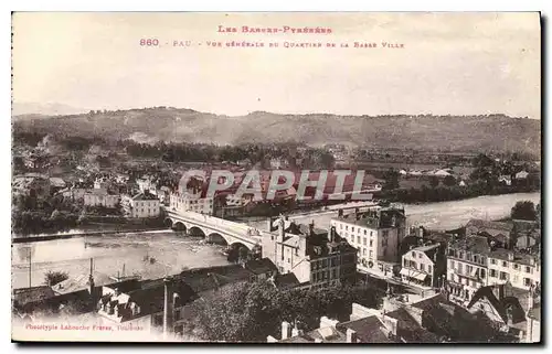 Cartes postales Pau Vue generale du Quartier de la Basse Ville