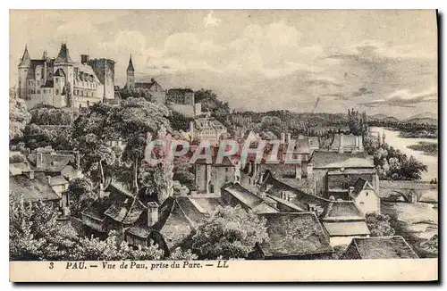 Cartes postales Pau Vue de Pau prise du Parc