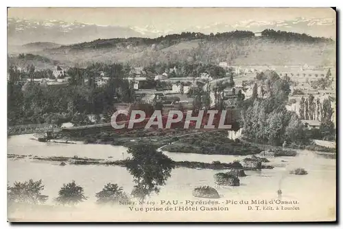 Cartes postales Pau Pyrenees Pic du Midi d'Ossau Vue prise de l'Hotel Gassion