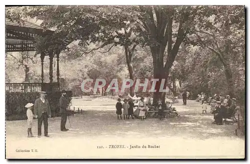 Ansichtskarte AK Troyes Jardin du Rocher