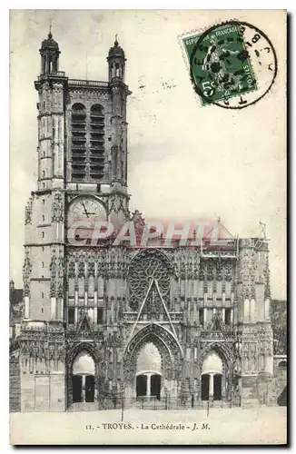 Ansichtskarte AK Troyes La Cathedrale