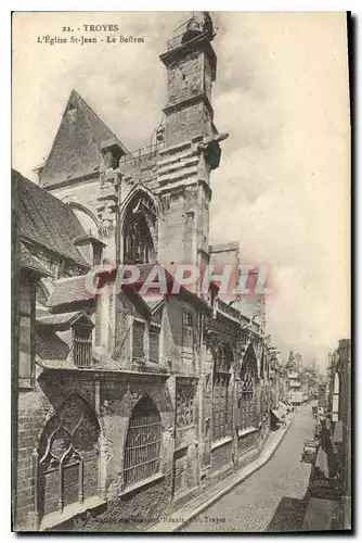 Ansichtskarte AK Troyes L'Eglise St Jean Le Beffroi