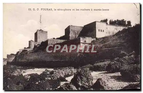 Cartes postales Fouras le semsphore et les rochers a maree basse