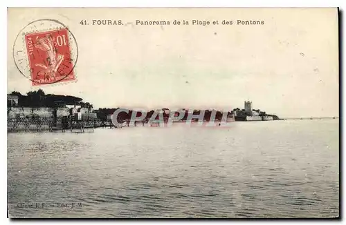 Cartes postales Fouras Panorama de la Plage et des Pontons