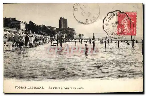 Cartes postales Fouras les Bains La Plage a l'heure du Bain