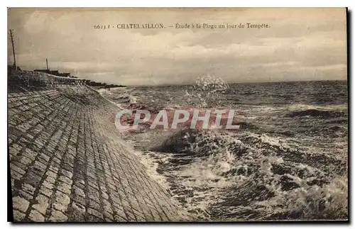 Cartes postales Chatelaillon Etude a la Plage un jour de Tempete