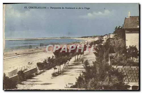 Cartes postales Chatelaillon Perspective de Boulevard et de la Plage