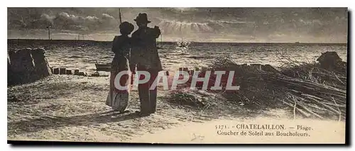 Cartes postales Chatelaillon Plage Coucher de Soleil aux Boucholeurs