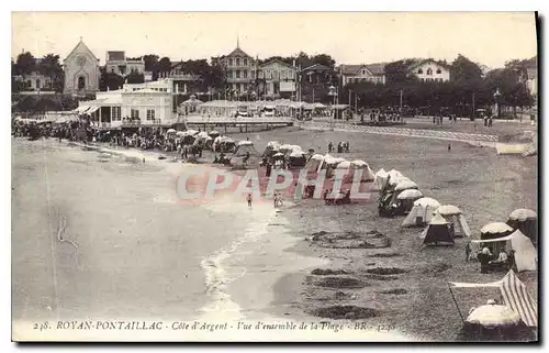 Ansichtskarte AK Royan Pontaillac Cote d'Argent Vue d'ensemble de la Plage