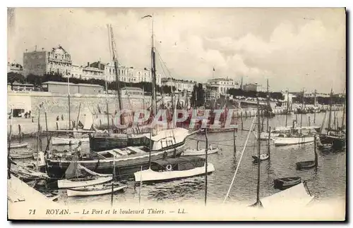 Cartes postales Royan Le Port et le boulevard Thiers Bateaux