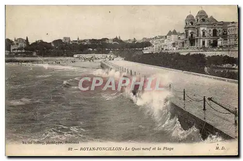 Cartes postales Royan Foncillon Le Quai neuf et la Plage