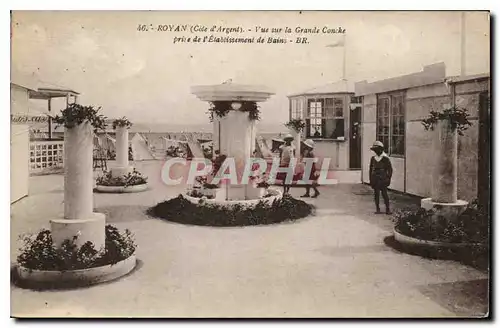 Cartes postales Royan Cote d'Argent Vue sur la Grande Conche prise de l'Etablissement de Bains