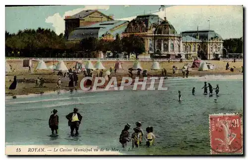 Ansichtskarte AK Royan Le Casino Municipal vu de la Mer