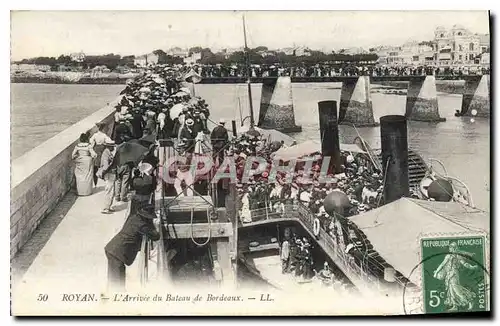Cartes postales Royan L'Arrivee du Bateau de Bordeaux