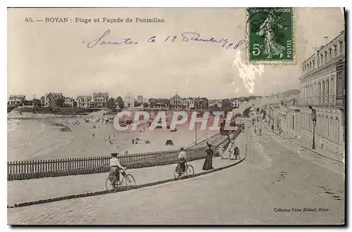 Cartes postales Royan Plage et Facade de Pontaillac Train