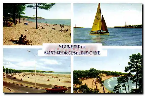 Moderne Karte Souvenir de Saint Georges de Didonne La plage Le phare Le boulevard La plage de Suzac