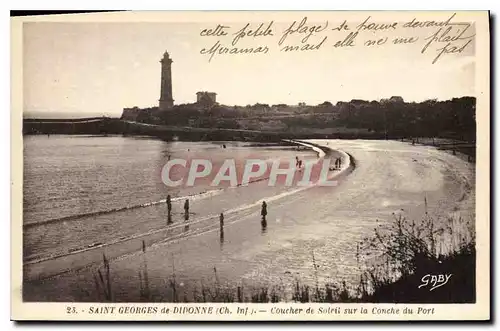 Cartes postales Saint Georges de Didonne Coucher de Soleil sur la Conche du Port