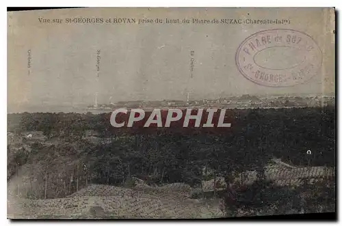 Cartes postales Vue sur St Georges et Royan prise du haut du Phare de Suzac Charente Inf