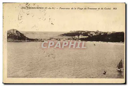 Cartes postales Trebeurden Panorama de la Plage du Tresmeur et du Castel