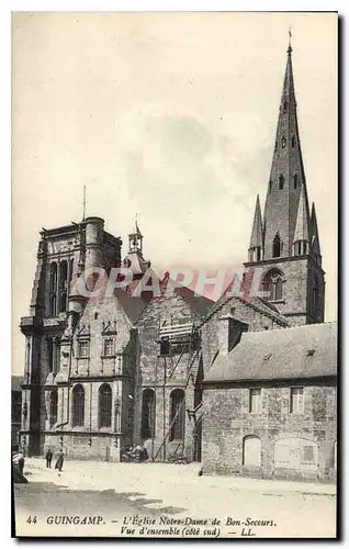 Cartes postales Guingamp L'Eglise Notre Dame de Bon Secours Vue d'ensemble