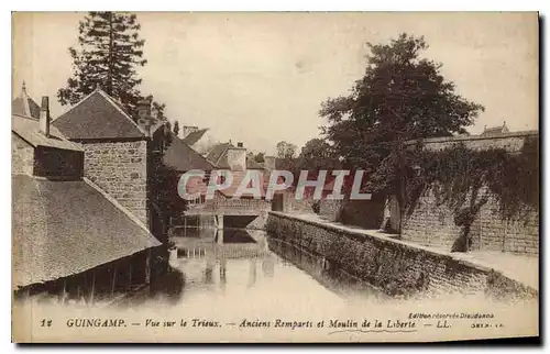 Ansichtskarte AK Guingamp Vue sur le Trieux Ancient Remparts et Moulin de la Liberte Lavoir