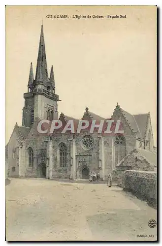 Ansichtskarte AK Guingamp L'Eglise de Graces Facade Sud