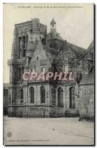 Cartes postales Guingamp Basilique ND de Bon Secours vue du Chateau