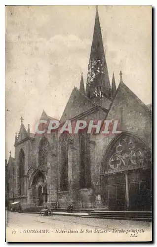 Ansichtskarte AK Guingamp Notre Dame de Bon Secours Facade principale