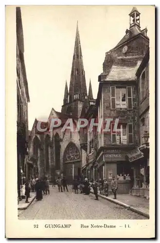 Cartes postales Guingamp Rue Notre Dame Pharmacie Centrale